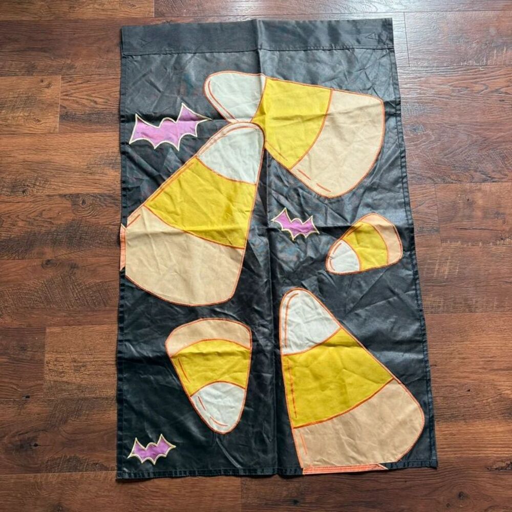 Halloween candy corn flag banner